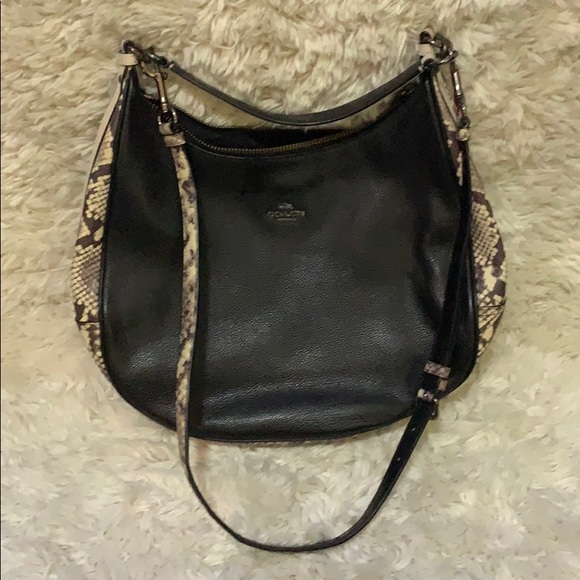 Coach Handbags - Harley Hobo w/ Snake Embossed Trim (Coach Purse)